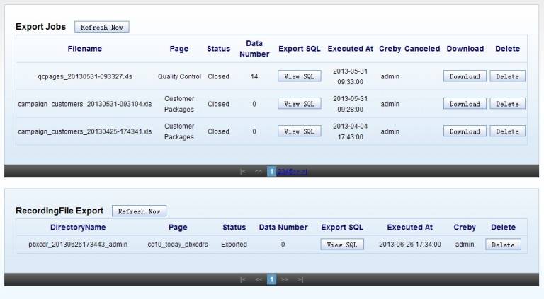 Shell Export Page