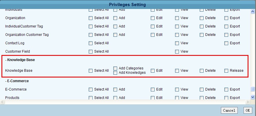 Controll Knowledge By Role