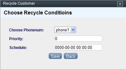 Dialer Recycle Setting