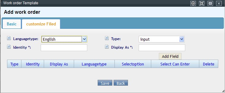 Add customize field for workorder