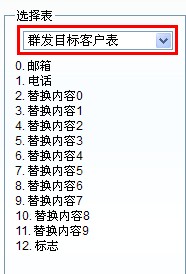 导入群发目标客户表
