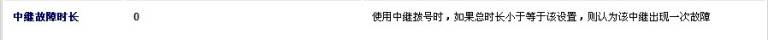 中继故障时长